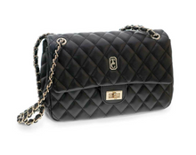 Load image into Gallery viewer, Quilted Shoulder Bag - Black