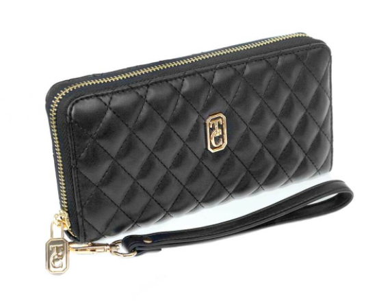 Quilted Wallet - Black